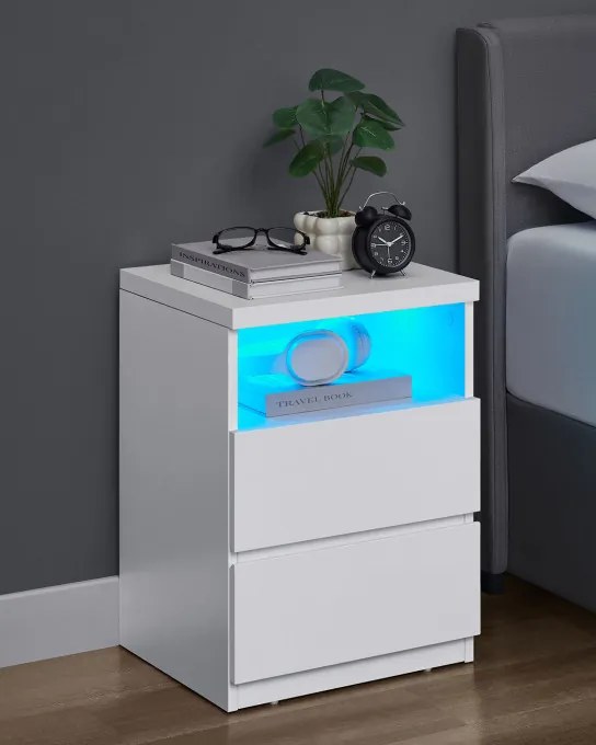 Nočný stolík s LED osvetlením LET634W01