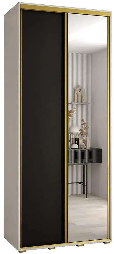 Skriňa 45 Canaris 3 130 biela/čierna/gold