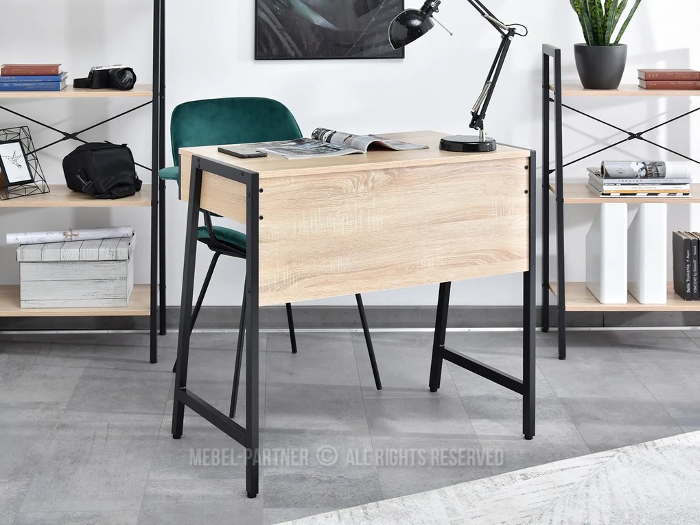 PC stolík Norway (dub + čierna). Akcia -14%. Vlastná spoľahlivá doprava až k Vám domov. 1109804
