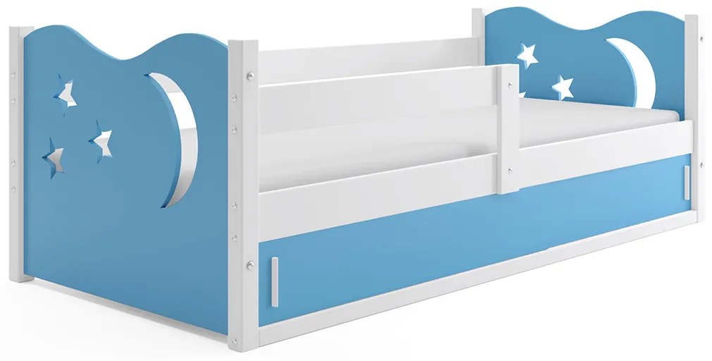 Detská posteľ MIKOLAJ 1 | biela 80 x 160 cm Farba: biela / modrá
