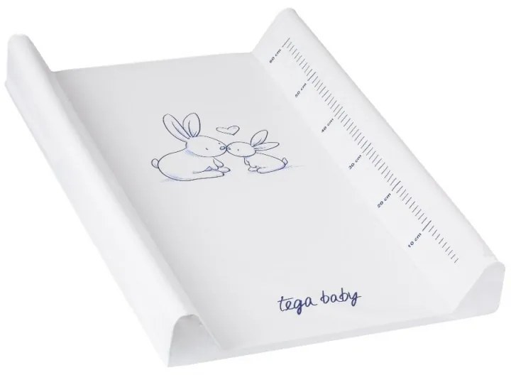 Tega Baby, Prebaľovacia podložka s mierkou rastu - zajačiky, biela