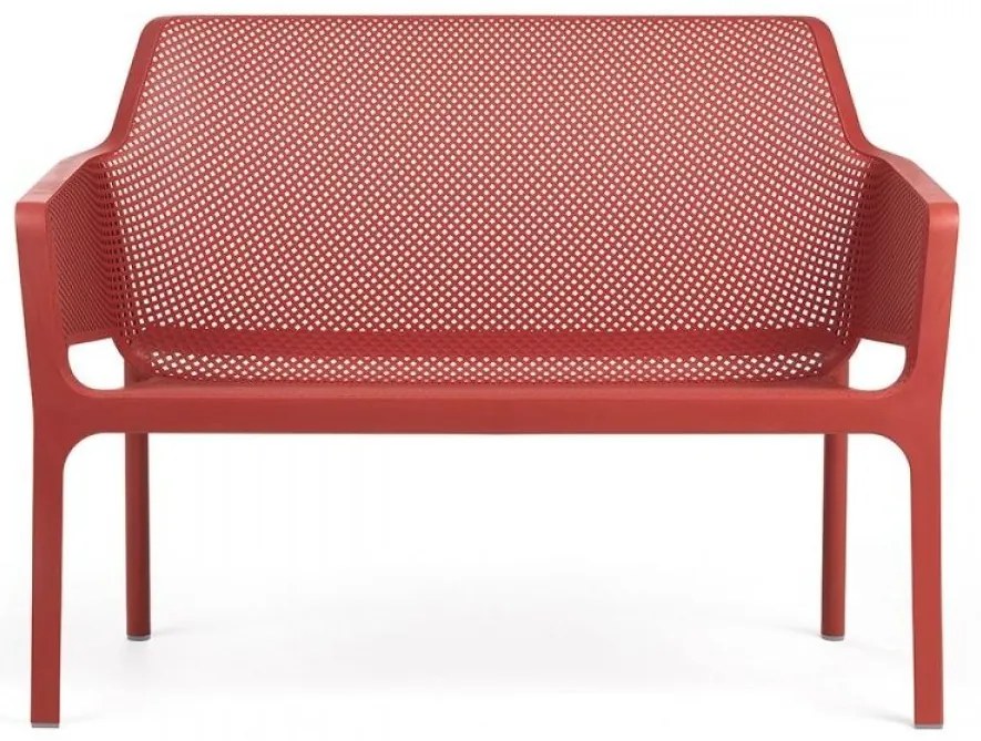 NET BENCH záhradná lavica s podrúčkami net bench