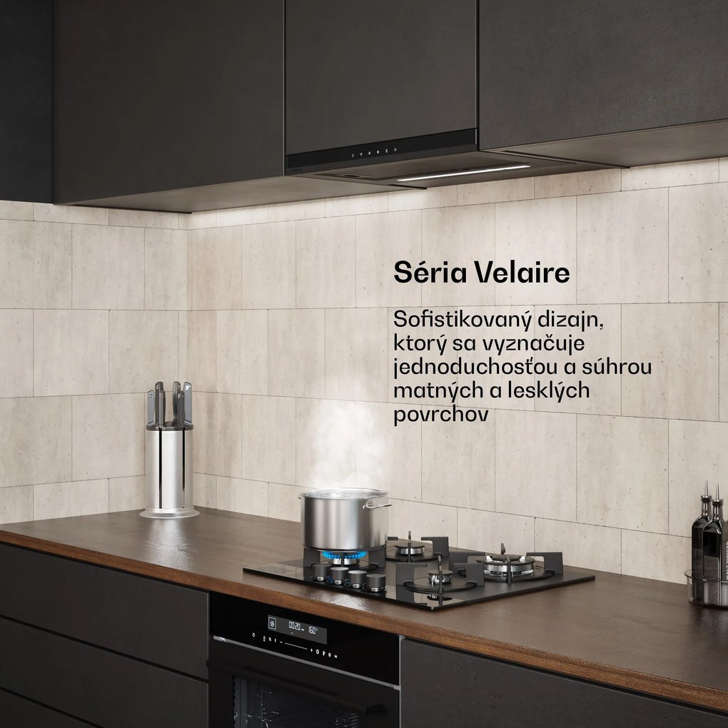 Klarstein Velaire vysúvacia odsávačka pár 60 cm | Elegantná, minimalistická, výkonná | EEC A++ | 896 m³/h