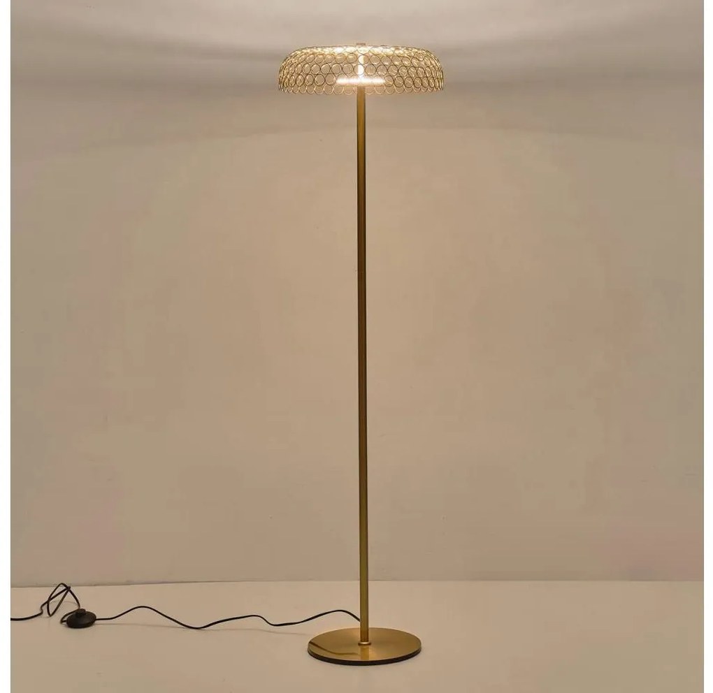 LED Stojacia lampa LED/10W/230V 3000K zlatá