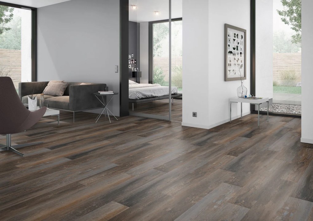 Oneflor Vinylová podlaha lepená ECO 55 068 Smoked Pine Brown - Lepená podlaha