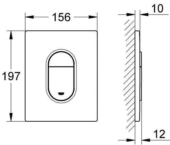 GROHE Arena Cosmopolitan - Ovládacie WC tlačidlo, chróm 38844000