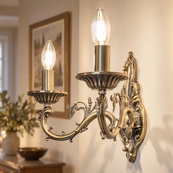 BRILAGI - Nástenná lampa CLASSIC 2xE14/10W/230V mosadz