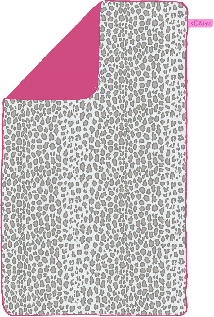 XXXLutz PLÁŽOVÁ OSUŠKA, 80/160 cm, pink, svetlosivá S. Oliver - Kúpeľňový textil - 003252027101