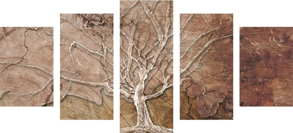 5-dielny obraz koruna stromu Varianta: 100x50