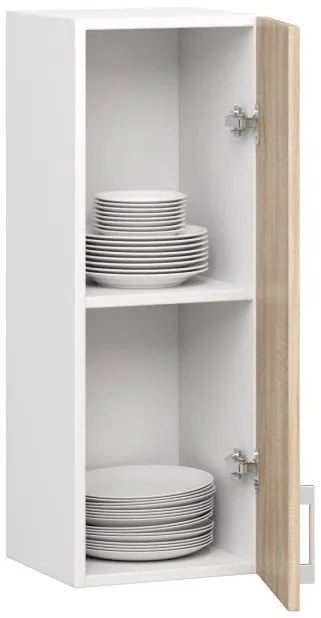 Horná kuchynská skrinka LIMA W30 D1 H720 biela / dub sonoma