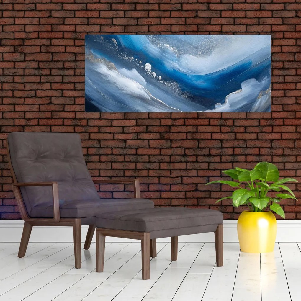 Obraz - Abstrakcia oceánu (120x50 cm)