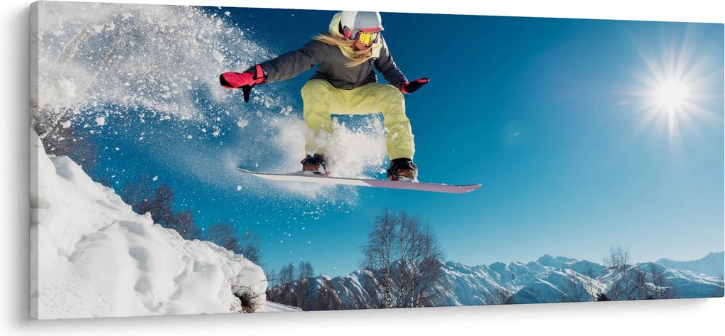 Obraz - Snowboardista (120x50 cm)