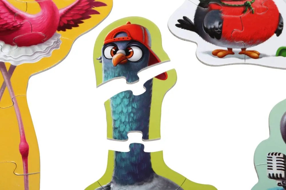 Puzzlika 14255 Ptáci 5v1 5 obrázků z 25 dielov