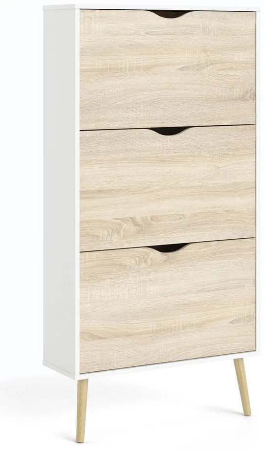 Skrinka na topánky v dubovom dekore Tvilum Oslo