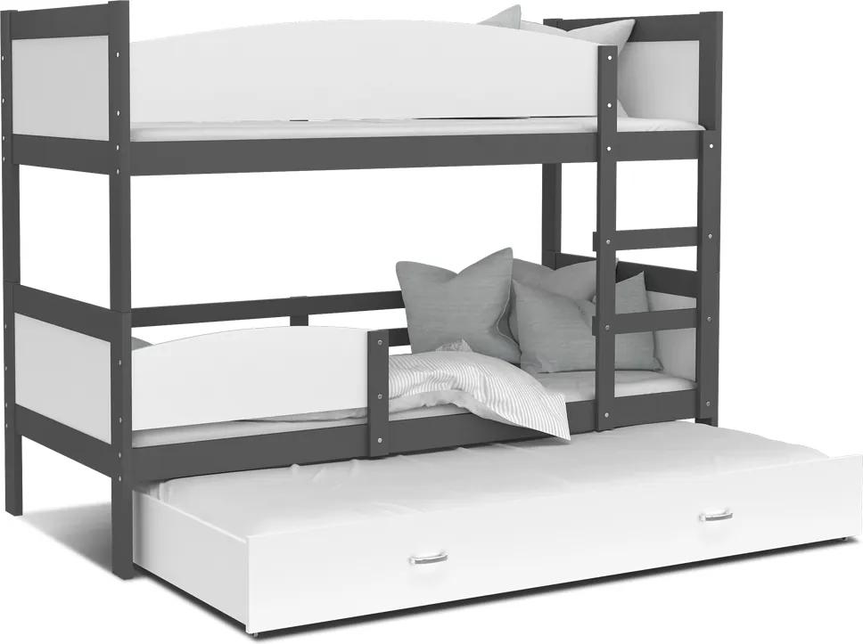 GL Poschodová posteľ Twist 3 190x80 Farba: Biela