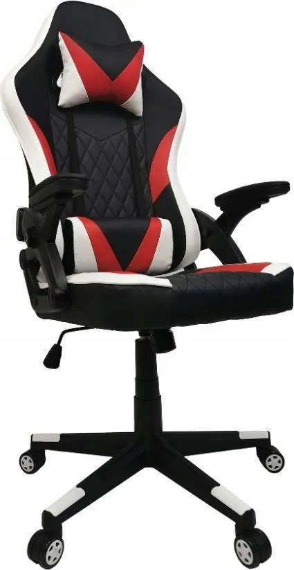 Herní židle KG106 černo-bílo-červená