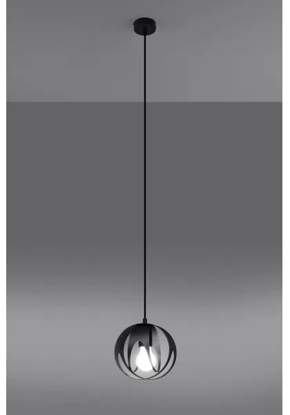 Sollux SL.1087 - Luster na lanku TULOS 1xE27/60W/230V čierna