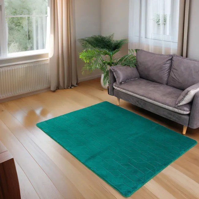 Koberec RABBIT 3D fľaškovo zelený