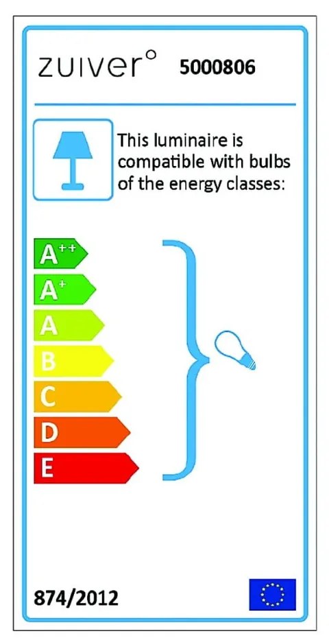 Biela stojacia lampa Zuiver Tripod Wood