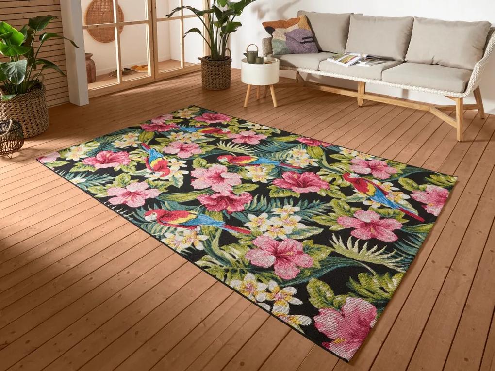 Hanse Home Collection koberce Kusový koberec Flair 105613 Flowers and Leaves Multicolored – na von aj na doma - 200x285 cm