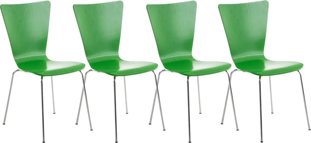 Stolička Aaron (SET 4 ks) Farba Zelená