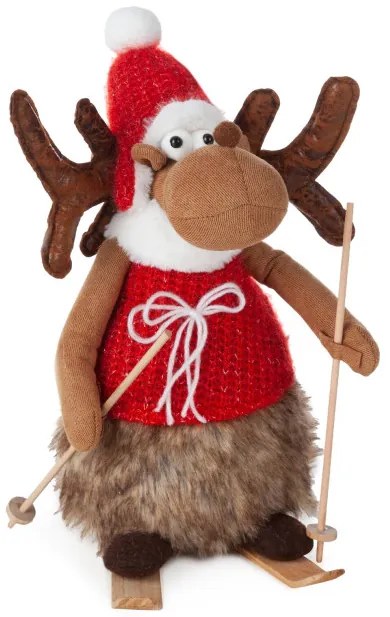 Vianočná dekorácia DOLL 105 A červená / hnedá