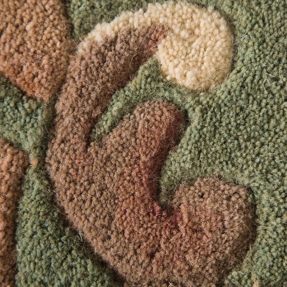 Zelený vlnený koberec Flair Rugs Aubusson, 75 × 150 cm