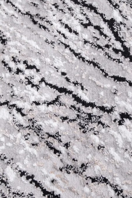 Koberec MAYA PR117 sivý / čierny ovál