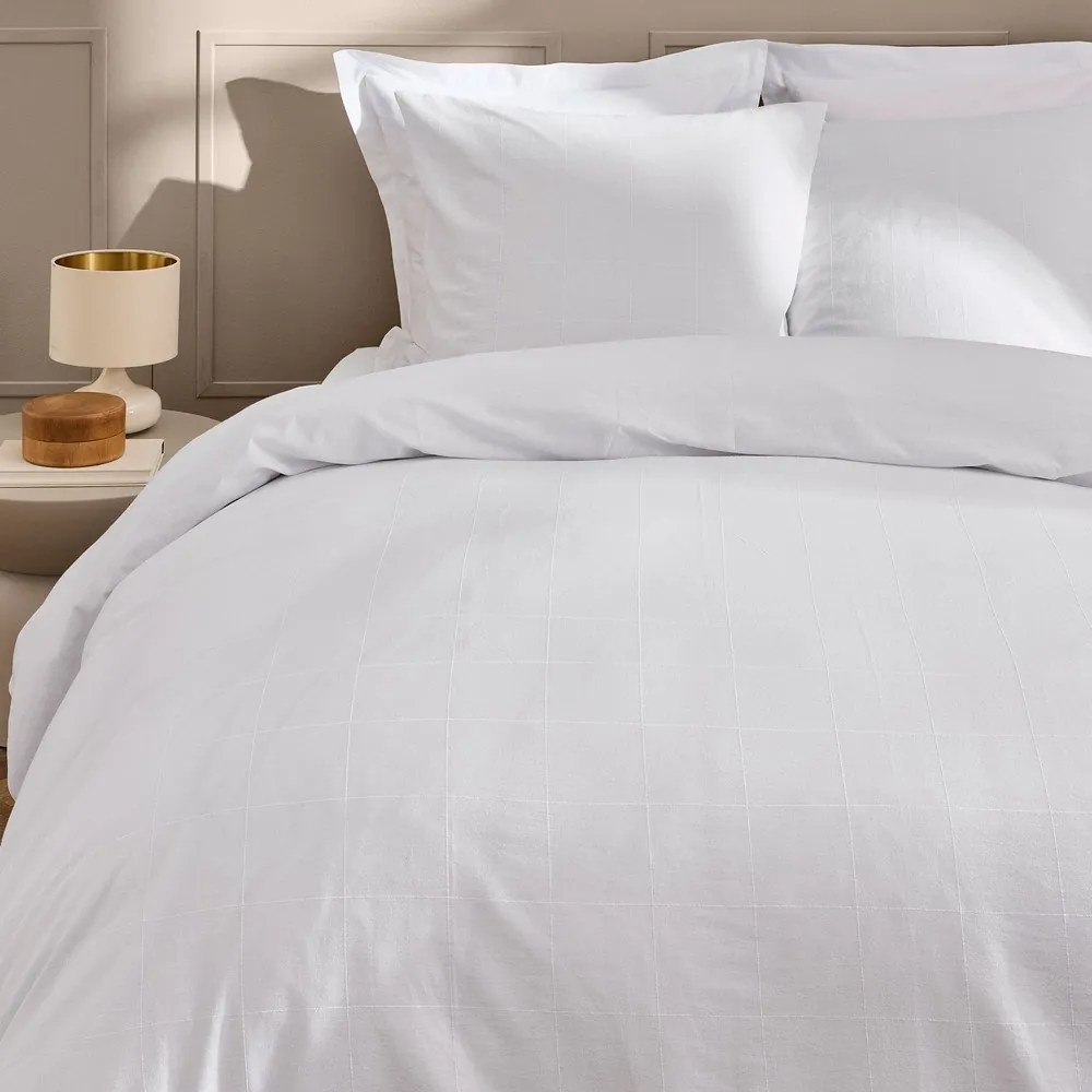 Biele obliečky na dvojlôžko/predĺžené 240x220 cm Linella – douceur d'intérieur