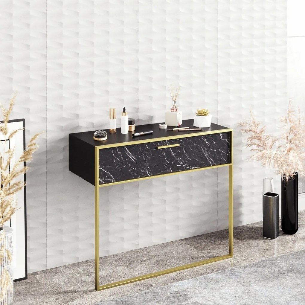 Dekoratívny stôl Polka Black