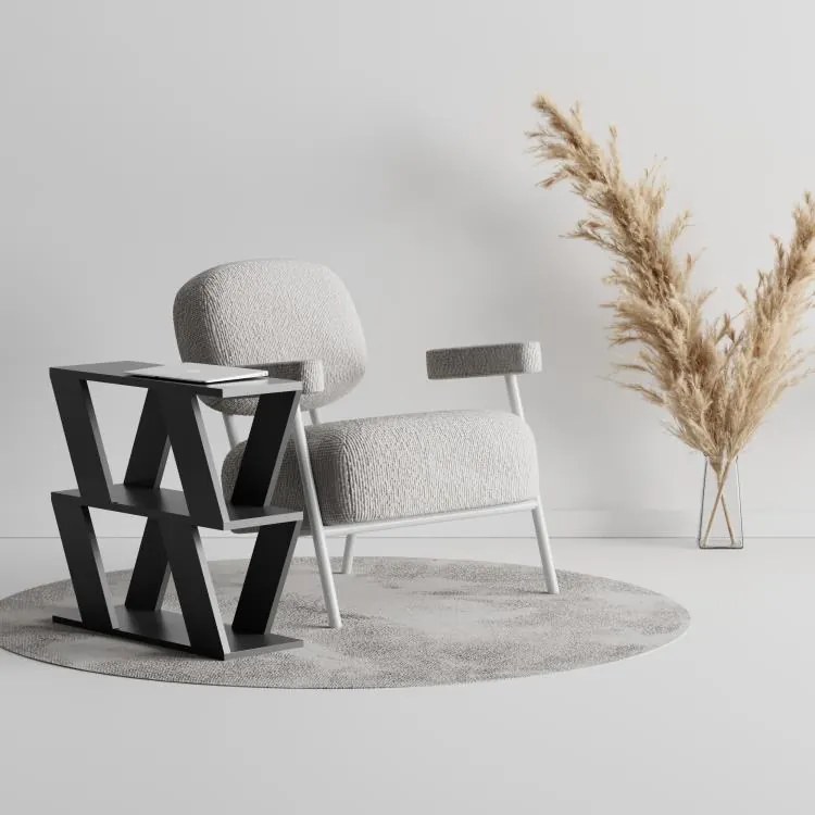 Odkladací stolík Houseland Lazena antracitově sivý