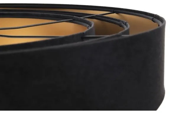 Luster na lanku TRINITI 1xE27/60W/230V čierna/zlatá