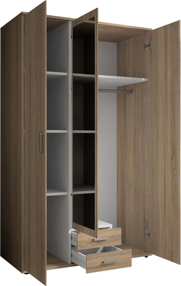 Šatníková skriňa Karl, dub sonoma