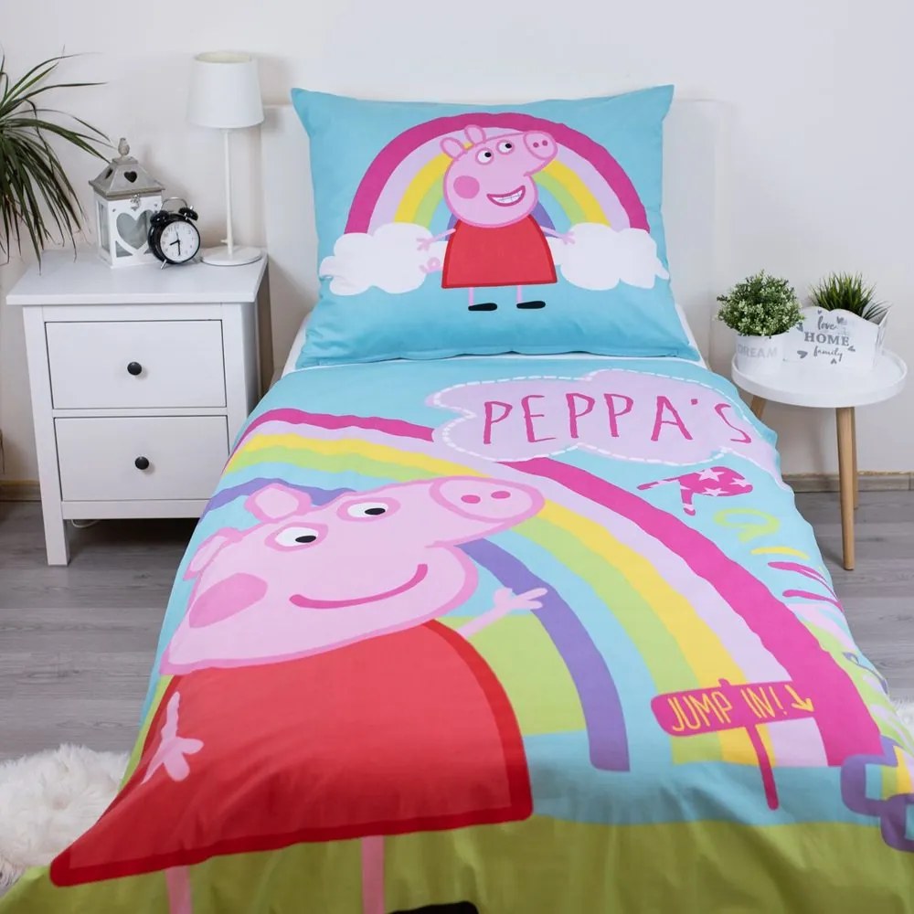 Jerry Fabrics Posteľná bielizeň Prasiatko Peppa - Prasiatko Peppa | 140 x 200 cm / 70 x 90 cm