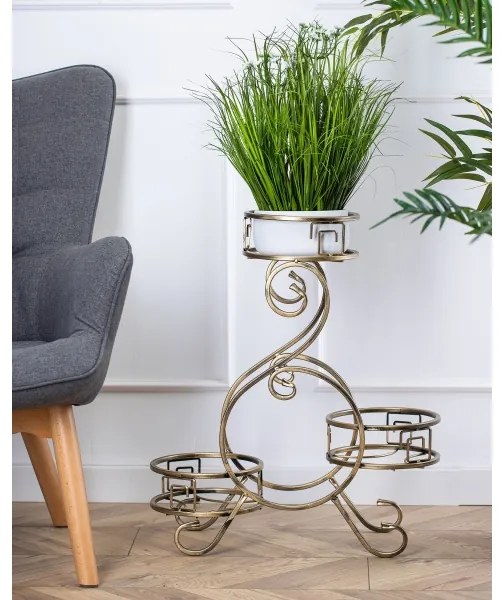 Stojan na kvety 64x60 cm zlatá