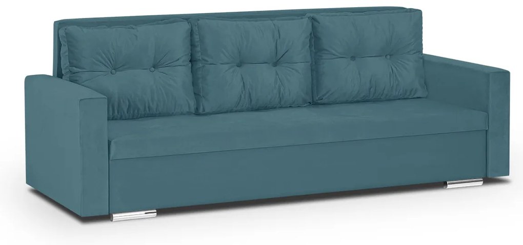 Pohovka pre 3 osoby s funkciou spania FELIX Tyrkysová