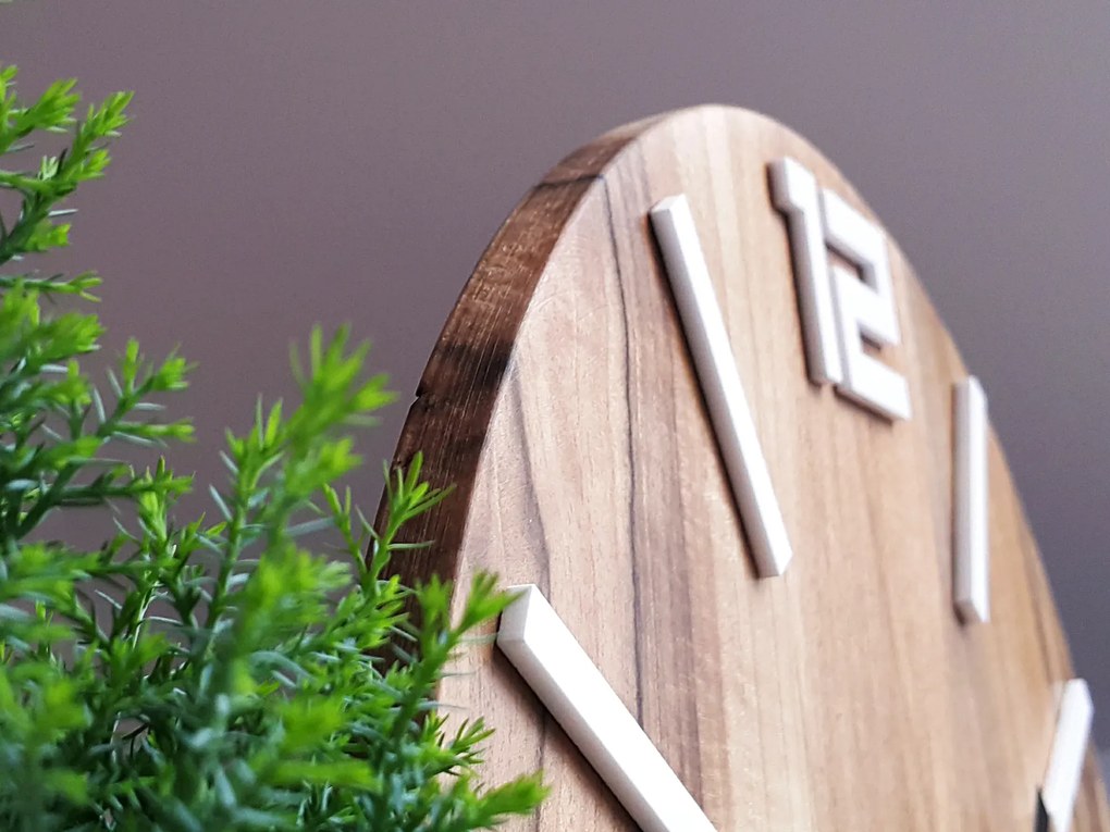 Hodiny Arabic Wood hnedo-čierne