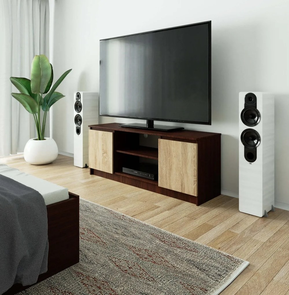 TV stolík Beron 140 cm wenge/sonoma