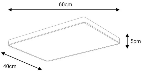 LED Stropné svietidlo FELIZ LED/50W/230V 4000K 40x60 cm čierna