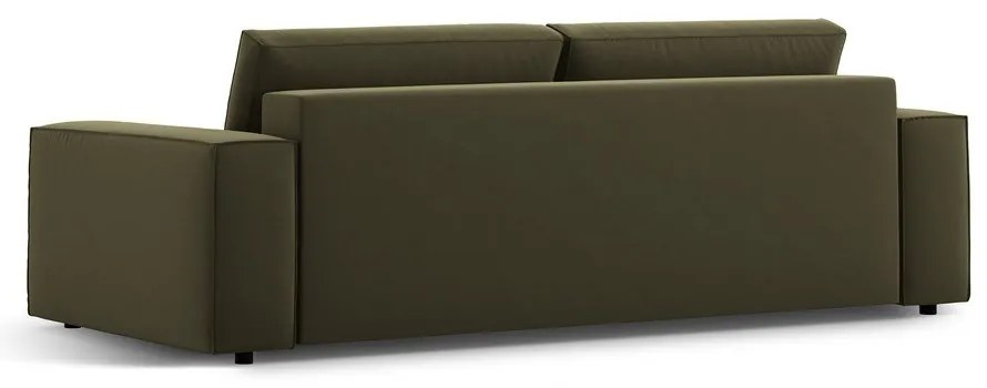 Zelená zamatová rozkladacia/s úložným priestorom pohovka 247 cm Jodie – Micadoni