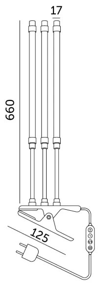 Brilagi-LED Stmiev. lampa s klipom na pestovanie rastlín VITABLOOM 3xLED/10W/230V