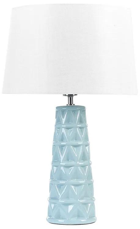 Keramická stolná lampa modrá VINCES Beliani