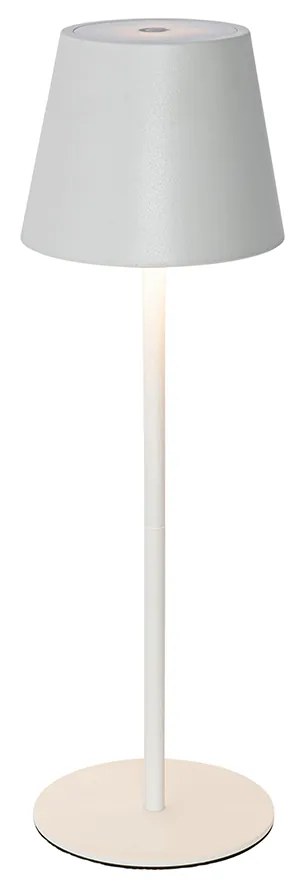 Stolná lampa biela vrátane stmievateľnej a nabíjateľnej LED IP54 - Murdock