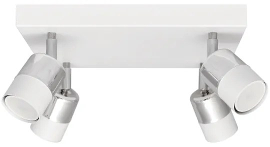 LED Bodové svietidlo TUBSSON 4xGU10/4,8W/230V biela/lesklý chróm