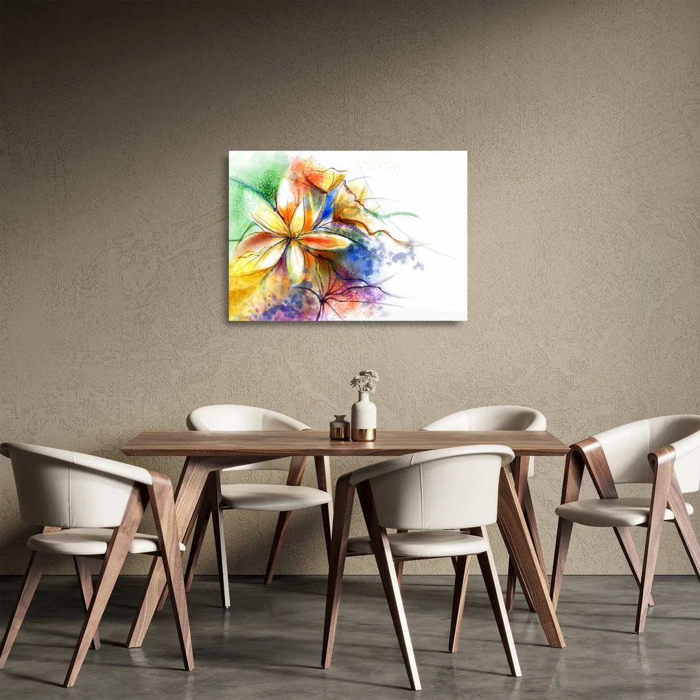 Sklenený obraz - Kvetina (70x50 cm)