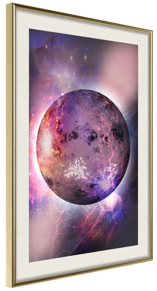 Artgeist Plagát - Unknown Planet [Poster] Veľkosť: 30x45, Verzia: Zlatý rám s passe-partout