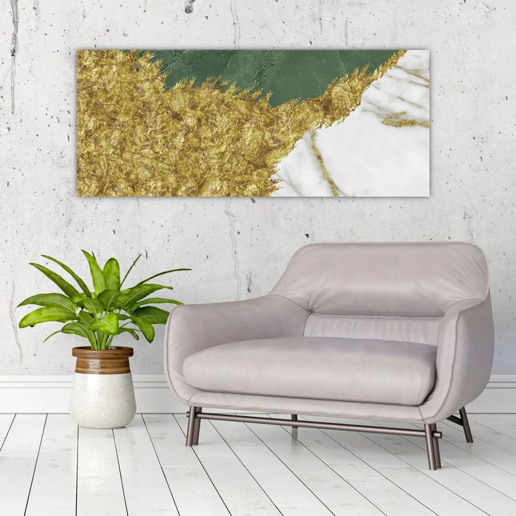 Obraz - Zelený mramor N⁰2 (120x50 cm)