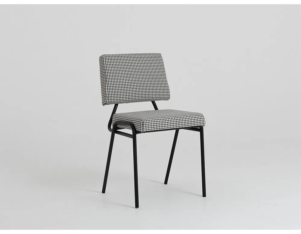 Bielo-čierna jedálenská stolička Simple - CustomForm