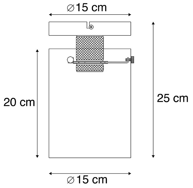 Dizajnové stropné svietidlo čierne s dymovým sklom - Dome