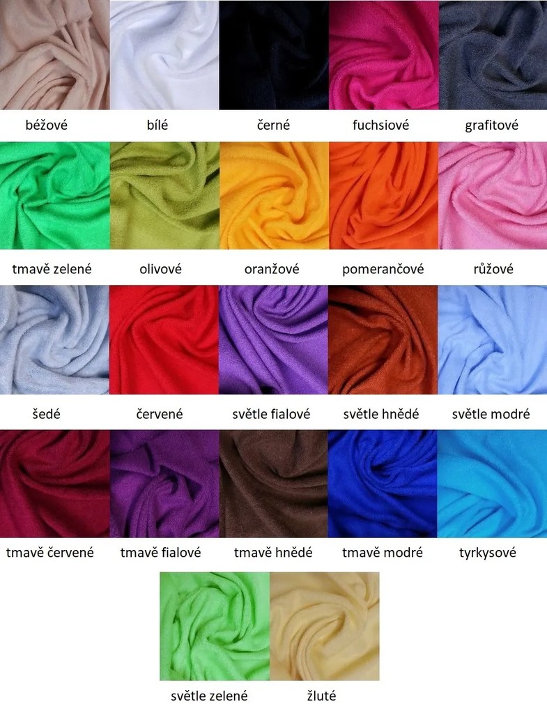 FROTÉ prestieradlo 180x80 cm - ŽLTÉ